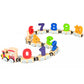 🚗🔤50% OFF 🔥HOT SALE - Numbers And Letters Magnetic Train Puzzle Wooden Toy Car