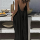 💕Hot Sale 49% OFF!💃Women's Solid Color Backless Cami Dress