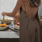 💕Hot Sale 49% OFF!💃Women's Solid Color Backless Cami Dress