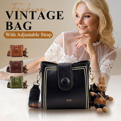 👜🎁Vintage Fashion Bag with Adjustable Wider Shoulder Strap