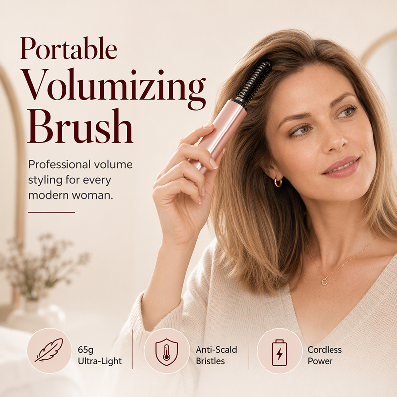 ✨Portable Wireless Mini Hair Styler with Comb – More Volume & A Naturally Full Look