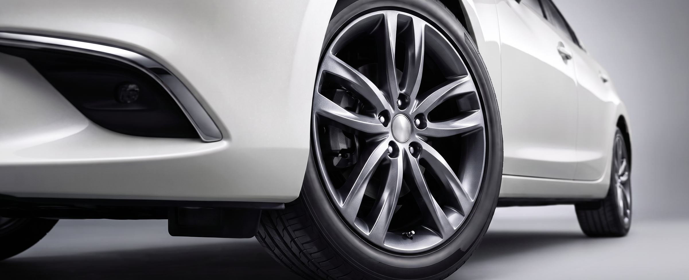 Car exterior with a bright finish