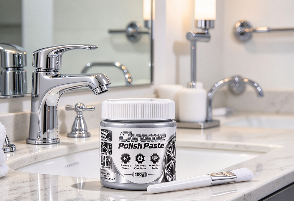 Bathroom fixtures and polishing paste