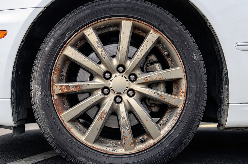 Tarnished wheel surface