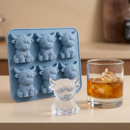 ⏳LAST DAY SALE 50% OFF⚡🐮 Mini Highland Cow Ice Cube Mold – Cute 3D Ice for Drinks, Parties & Gifts