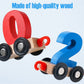 🚗🔤50% OFF 🔥HOT SALE - Numbers And Letters Magnetic Train Puzzle Wooden Toy Car