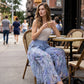 🌷Summer Cool Dea🎉Women's Printed Wide-Leg Drawstring Trousers