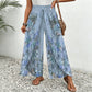 🌷Summer Cool Dea🎉Women's Printed Wide-Leg Drawstring Trousers