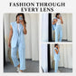Women’s Stylish Sleeveless Blazer & High-Waisted Pants Set