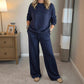 ⏰Last Day Sale - 50% OFF✨Women's Glitter Pullover Sweater & Pants 2-Piece Set