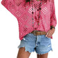 ✨Womens Bohemian-Inspired Beige Crochet Top with V-Neck