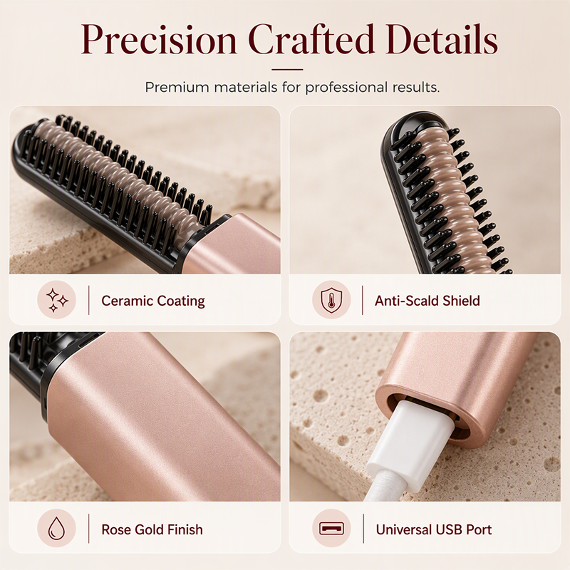 ✨Portable Wireless Mini Hair Styler with Comb – More Volume & A Naturally Full Look
