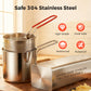 Fry Crispy Food Instantly! No-Splash Oil-Saving Stainless Fryer