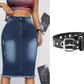 👗 Women’s High-Waist Frayed Hem Denim Skirt – Trendy, Comfortable & Effortlessly Chic ✨💖