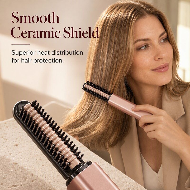 ✨Portable Wireless Mini Hair Styler with Comb – More Volume & A Naturally Full Look