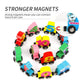 🚗🔤50% OFF 🔥HOT SALE - Numbers And Letters Magnetic Train Puzzle Wooden Toy Car