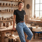 👖 50% RABATT! 🌸 Women's Casual Stretchy Cropped Denim Pants – Comfortable & versatile – Perfect for casual days, summer outings or office chic – breathable and stylish ✨🌿