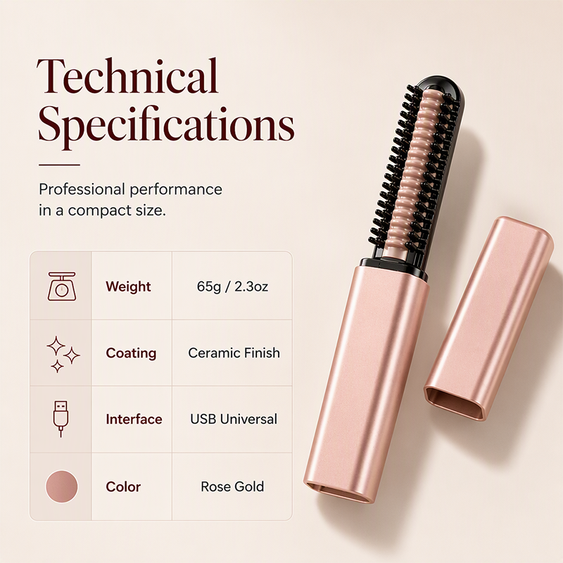 ✨Portable Wireless Mini Hair Styler with Comb – More Volume & A Naturally Full Look