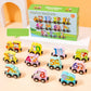 🚗🔤50% OFF 🔥HOT SALE - Numbers And Letters Magnetic Train Puzzle Wooden Toy Car