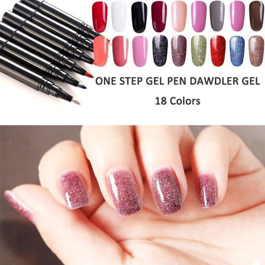 💅Limited Time Buy 1 Get 1 Free ✨One Step Gel Nail Pen | 3-in-1 No Topcoat UV Nail Polish | Long-Lasting DIY Manicure Pen with Precision Tip🎨