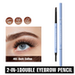 Water-resistant 2-in-1 mini eyebrow pencil and colored eyebrow gel: long-lasting eyebrow makeup to create natural and realistic lines that mimic hairs.