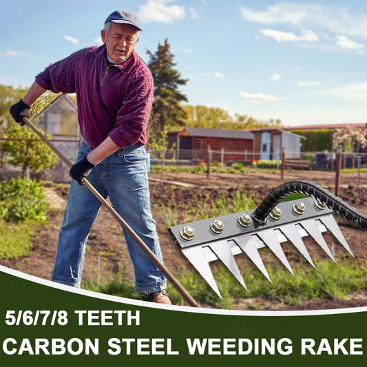 ✨Last day sale 49% OFF🐶5/6/7/8 Teeth Carbon Steel Garden Weeding Rake