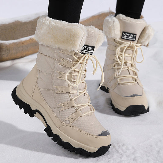 Botas de nieve cálidas, impermeables y antideslizantes para mujer