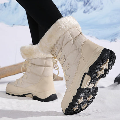 Botas de nieve cálidas, impermeables y antideslizantes para mujer