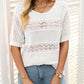 🎉Hot Sale 49% OFF🎉Women's Round Neck Hollow Knit Crochet Short Sleeve Sweater