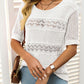 🎉Hot Sale 49% OFF🎉Women's Round Neck Hollow Knit Crochet Short Sleeve Sweater