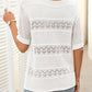 🎉Hot Sale 49% OFF🎉Women's Round Neck Hollow Knit Crochet Short Sleeve Sweater
