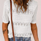 🎉Hot Sale 49% OFF🎉Women's Round Neck Hollow Knit Crochet Short Sleeve Sweater
