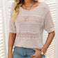 🎉Hot Sale 49% OFF🎉Women's Round Neck Hollow Knit Crochet Short Sleeve Sweater