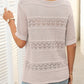 🎉Hot Sale 49% OFF🎉Women's Round Neck Hollow Knit Crochet Short Sleeve Sweater