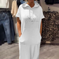 🔥Factory Direct Sales🔥Women’s Solid Short-Sleeve Hooded Long Dress