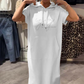 🔥Factory Direct Sales🔥Women’s Solid Short-Sleeve Hooded Long Dress
