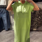 🔥Factory Direct Sales🔥Women’s Solid Short-Sleeve Hooded Long Dress