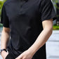 Men's Monochrome T-Shirt with Half Zipper