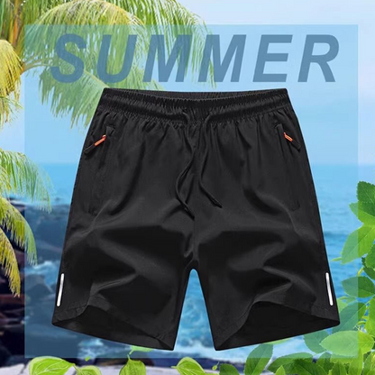 🔥HOT SALE 50% OFF🥰 Men's Elastic Summer Shorts💎Breathable, Zippered Pockets & Stretch Fit🩳❄️