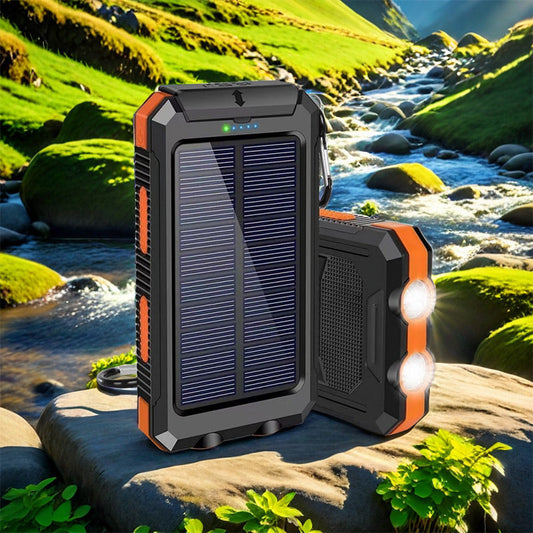 20000mAh Portable Solar Charger Power Bank with LED Flashlight