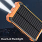 20000mAh Portable Solar Charger Power Bank with LED Flashlight