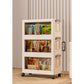 Foldable Storage Box With Lid, 1-5 layers of holders with wheels for kitchen, bedroom, bathroom, warehouse, kitchen, home storage, stackable organizer🗄️