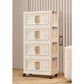 Foldable Storage Box With Lid, 1-5 layers of holders with wheels for kitchen, bedroom, bathroom, warehouse, kitchen, home storage, stackable organizer🗄️