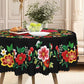 🔥Hot Sale🔥Mexican Floral Tablecloth With Scalloped Edge🌸