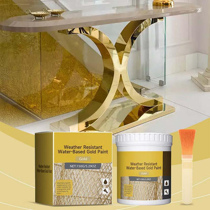🎨Limited-time offer🏡Water-Based Weather-Resistant Gold Paint