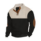 📢50%  OFF !! ⏰Men's Colorblock Button-Neck Sweater