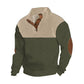 📢50%  OFF !! ⏰Men's Colorblock Button-Neck Sweater