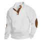 Men's Textured Jacquard Collared Sweatshirt