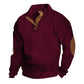 Men's Textured Jacquard Collared Sweatshirt