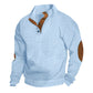 Men's Textured Jacquard Collared Sweatshirt